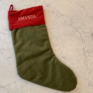 Pottery Barn Velvet Christmas Stocking